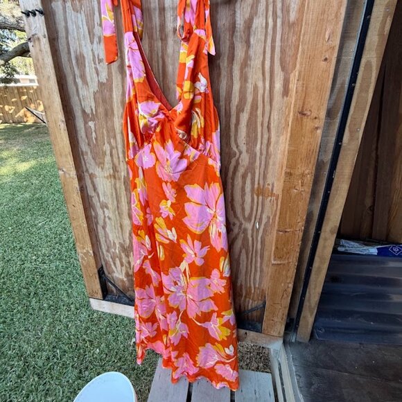 And the Why Satin Tie Dress (Size 1X) - Picture 1 of 5